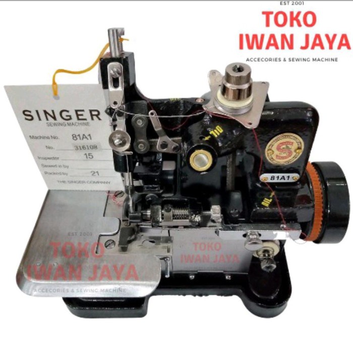 

\"\"\"\] Mesin Obras Singer 81A1 Set Meja Dan Kaki Asli Singer