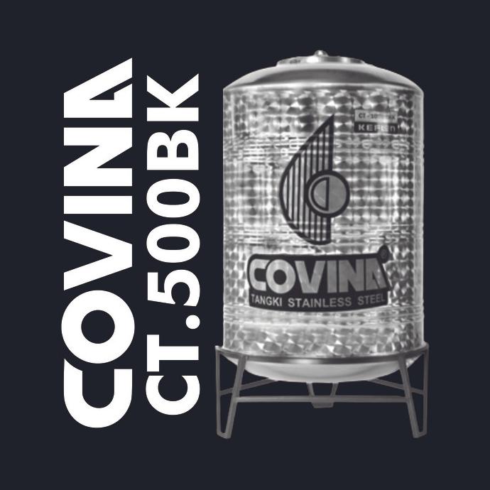 favorit] Tangki Air COVINA STAINLESS STEEL CT 500 BK BKK Tandon Air Toren Air