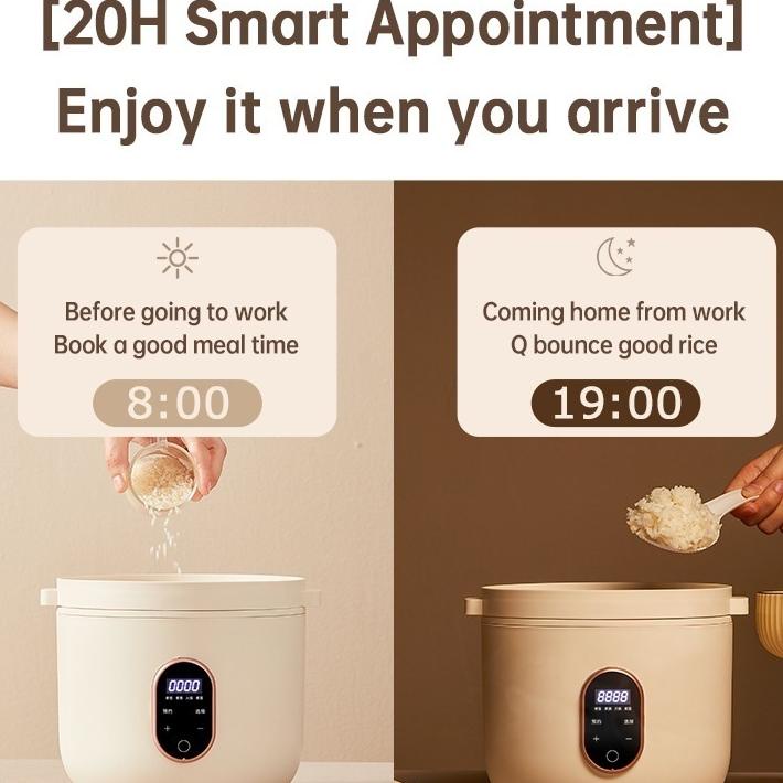 Terbaru 1.6 Liter Anti Lengket Magic Com Ni Kerak Serbaguna Smart Putih Low Watt Kecil Portable Resk