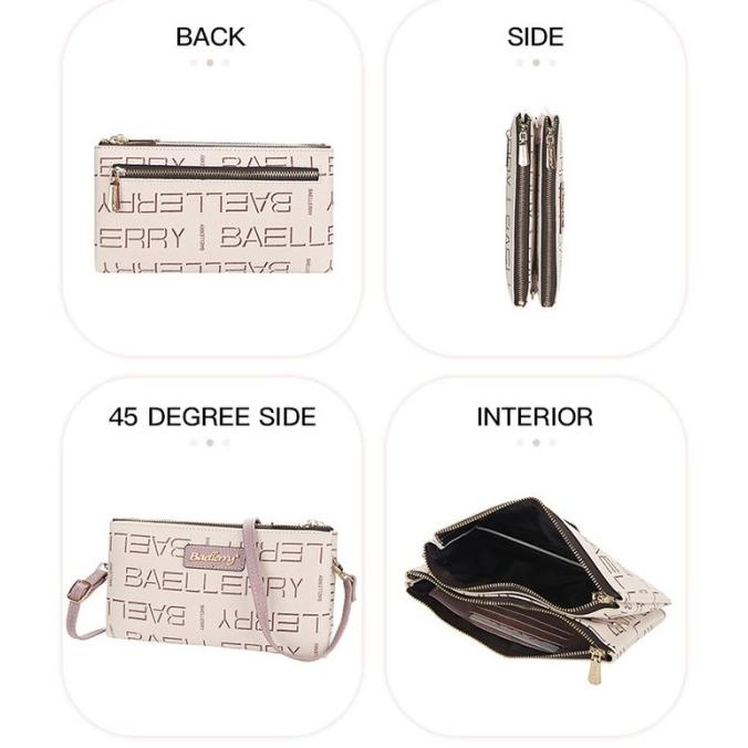 Dompet Wanita Kulit Asli BAELLERRY S5582 Dompet Tas Slempang Original