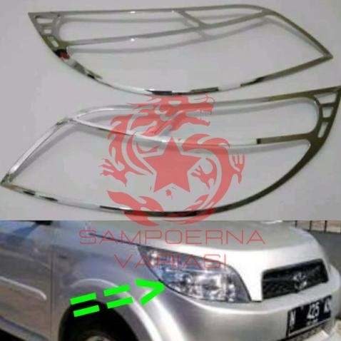 PROMO garnish chrome lampu depan mobil RUSH TERIOS lama old 2008 - 2011