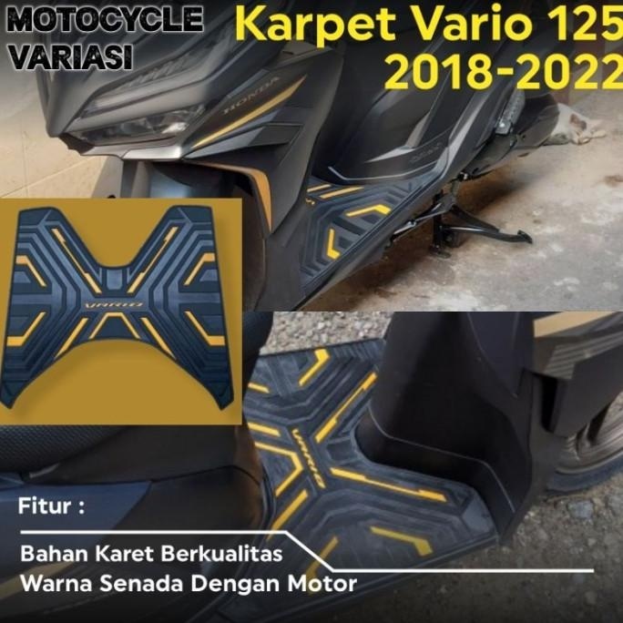 Karpet Vario 125 New Karpet alas pijakan kaki Bordes Vario 125 2022