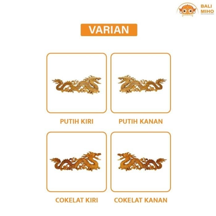 TERMURAH DEKORASI DINDING PATUNG NAGA 30 CM - PATUNG NAGA - NAGA KAYU