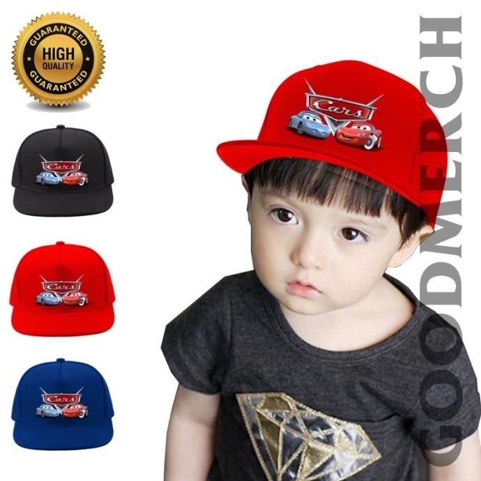 READY STOCK (0_0) TOPI SNAPBACK ANAK MCQUEEN CARS - LIGHTNING MCQUEEN CARS ("_") 