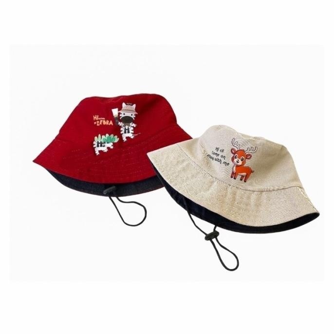 BIG SALE BUCKET HAT ANAK TALI TOPI ANAK LAKI LAKI COWOK TOPI ANAK PEREMPUAN 