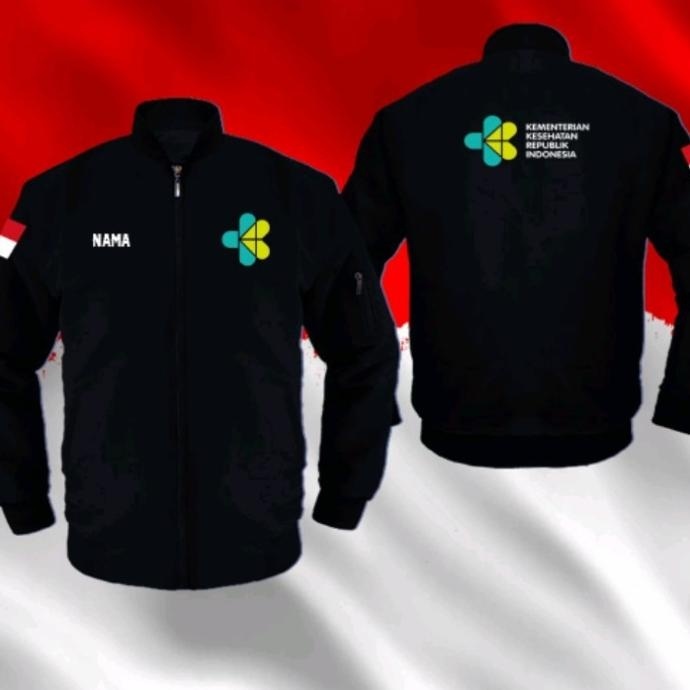 READY STOCK JAKET BOMBER KEMENKES RI FULL BORDIR JAKET KEMENKES RI 