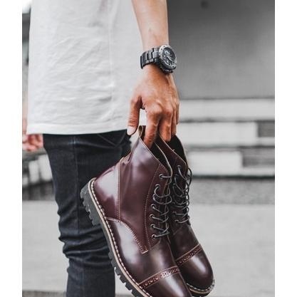 Sepatu Boots Kulit - Vigos Titan Oxblood