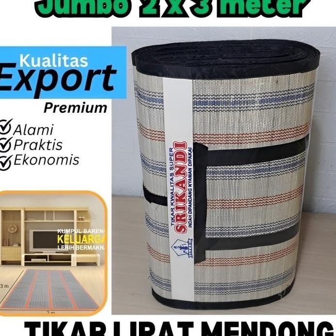 Tikar Srikandi / Tikar Lipat Mendong Ukuran Jumbo 2X3 Meter/Tiker Lipat Srikandi