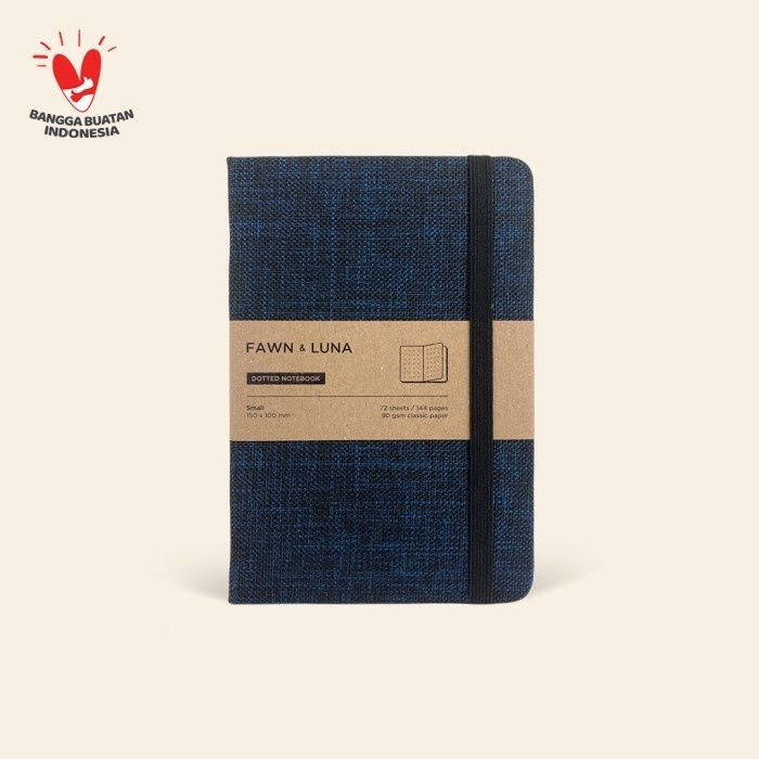 

A6 Notebook - Plain / Dotted Paper - Deep Navy Fabric