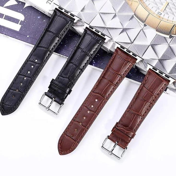 Tali Kulit Leather Strap Watch 38 / 40 / 42 / 44 Motif Crocodile