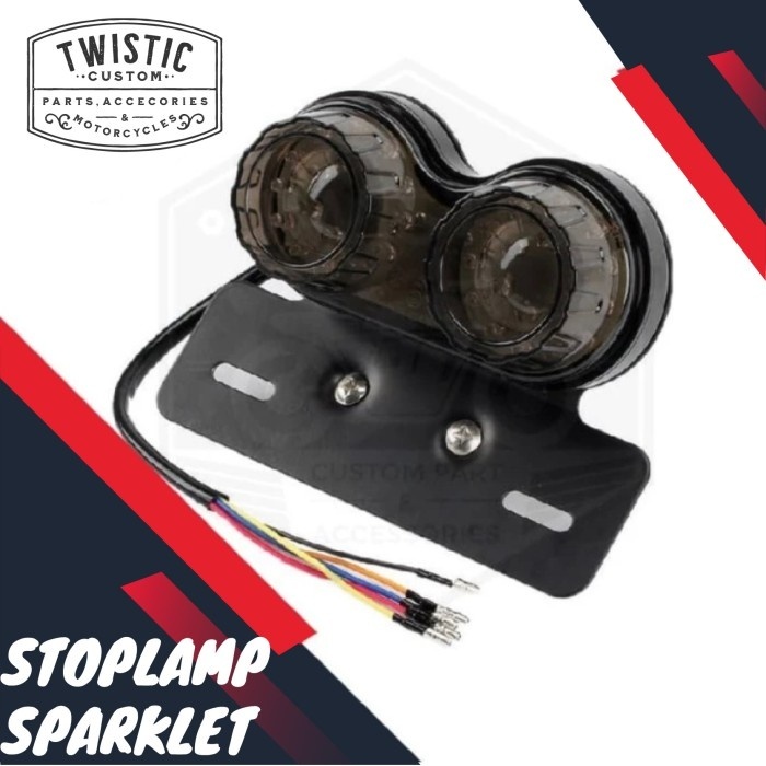 Stoplamp Sparklet Lampu Belakang Motor Kawasaki W175 CB Harley Triumph