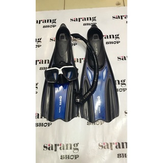 ✅Baru Alat Selam Merk Mares Paket Fin KacamataSnorkel Berkualitas