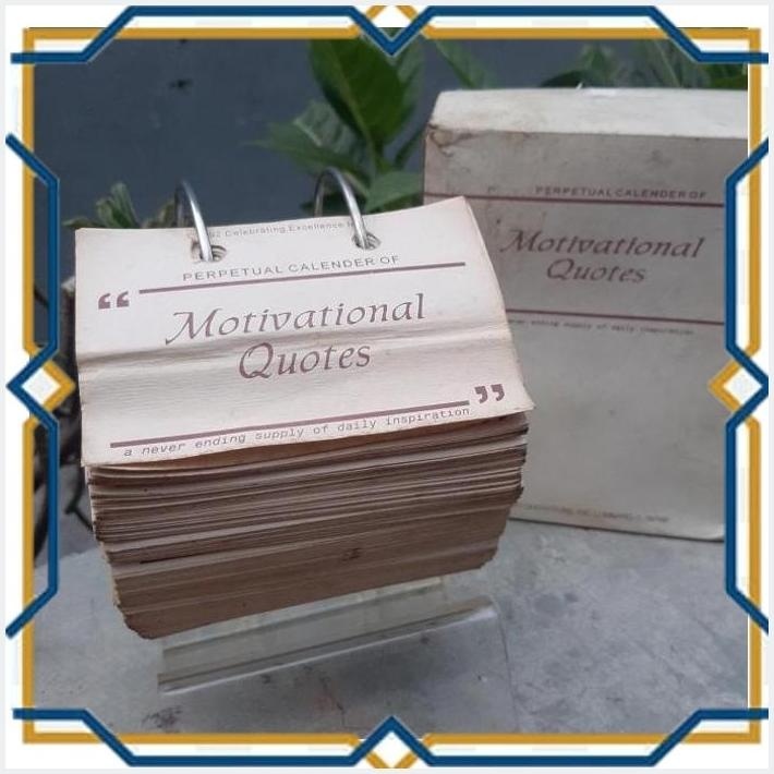 

[mkl] vintage kalender unik perpetual calender of motivational quates 366lbr