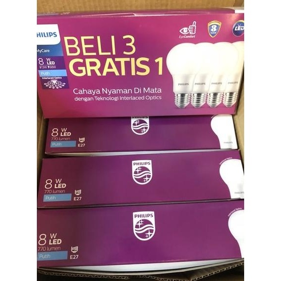 philips led 8 watt unicef philips led 3 gratis 1 philips led paket