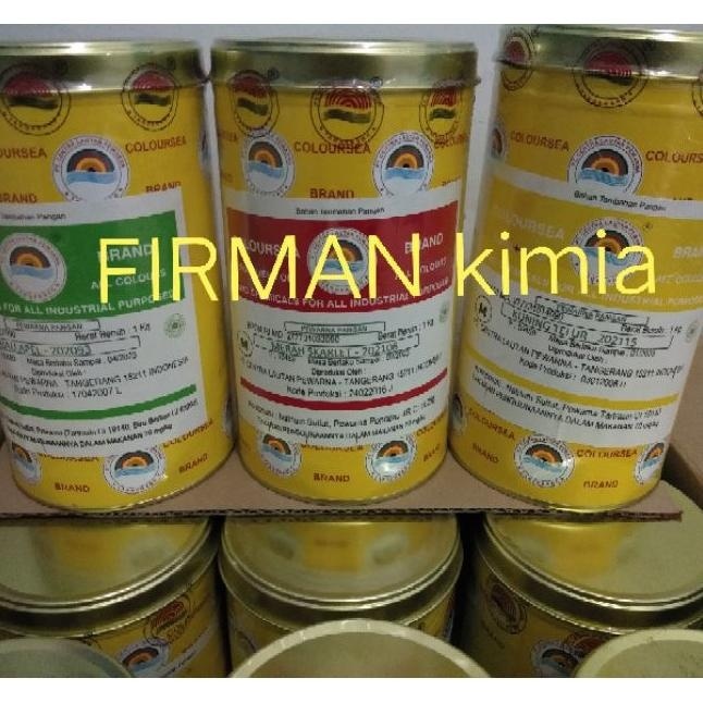 

Pewarna Makanan Berat 1Kg Coloursea Warna Kuning Telur, Merah Skarlet, Hijau Apel, Hijau Apel Spc, Hitam Dan Cokelat Tua.