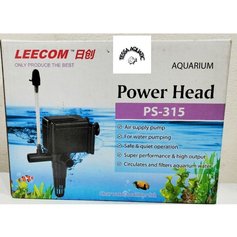 filter aquarium power head leecom ps 315