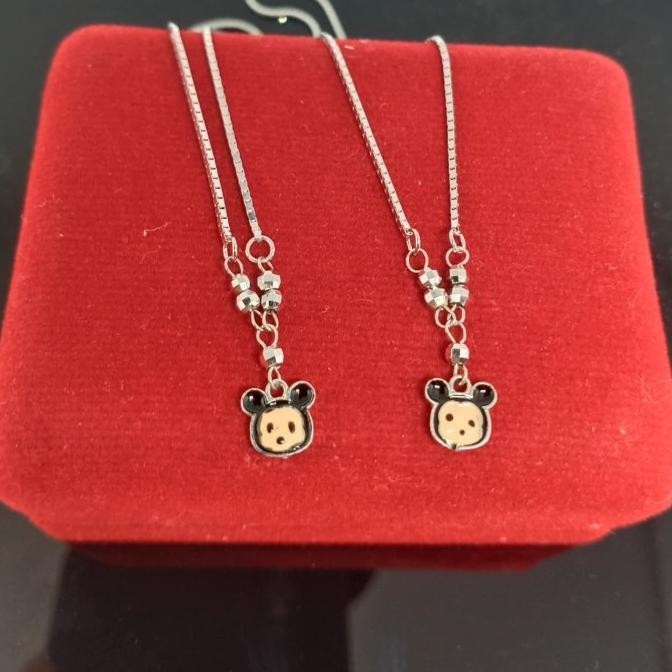 NEW PRODUK KALUNG KOYEK ANAK MICKY PERAK SILVER925 LAPISAN EMAS PUTIH KK41 