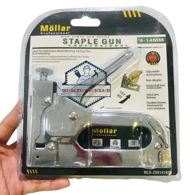 

TERMURAH - Staple Gun 3in1 MOLLAR Stapler Tembak Tracker Jok 3Way Hekter Heckter