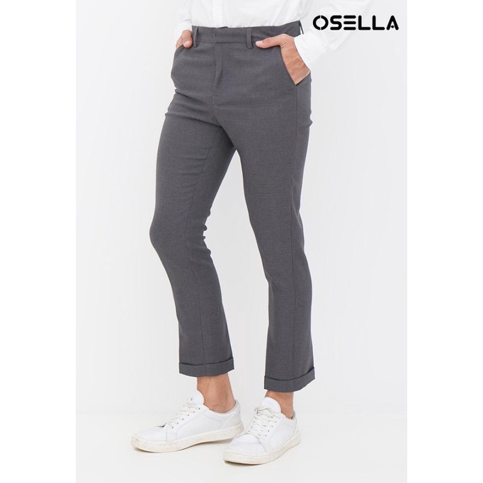 TERBARU OSELLA - CELANA PANJANG PRIA WARNA DARK GREY 2087200140 