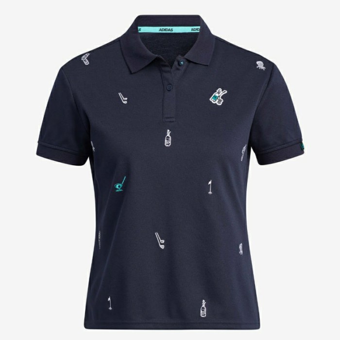 ✅Baru Baju Golf Wanita Adidas Golf Women'S Play Green Monogram Polo Original Limited