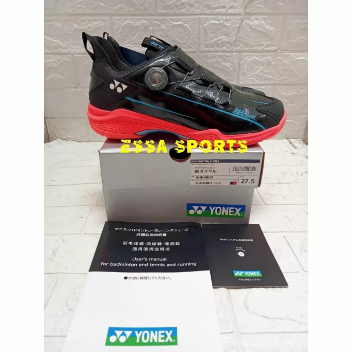 [Original] Sepatu Yonex 88 Dial 2 Black Red Jp Version Jp Code Original Terbaru