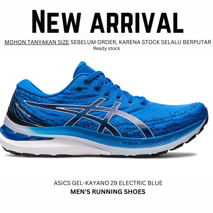 ✅New Asics Gel-Kayano 29 Warna Electric Blue Sepatu Lari Pria Original 100 Terbatas