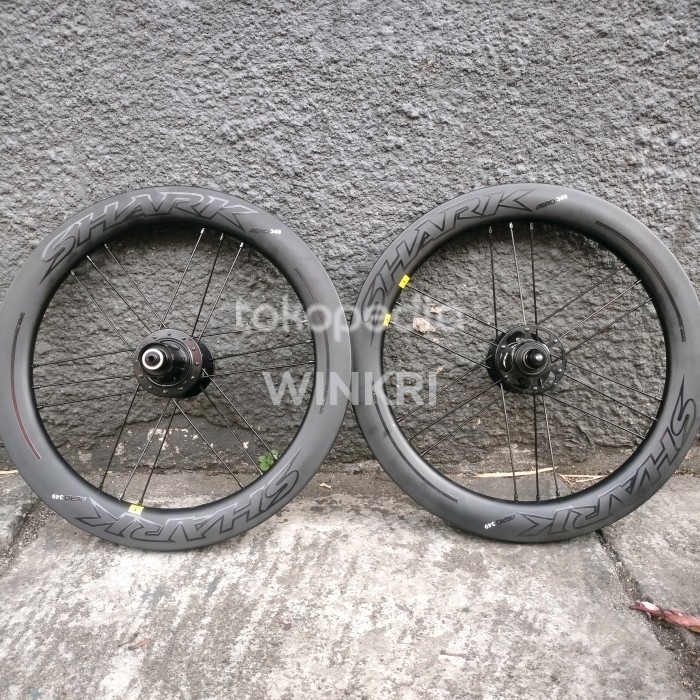 ✅New Wheelset Shark 16 349 Disc Brake Carbon Velg Sepeda Lipat Limited