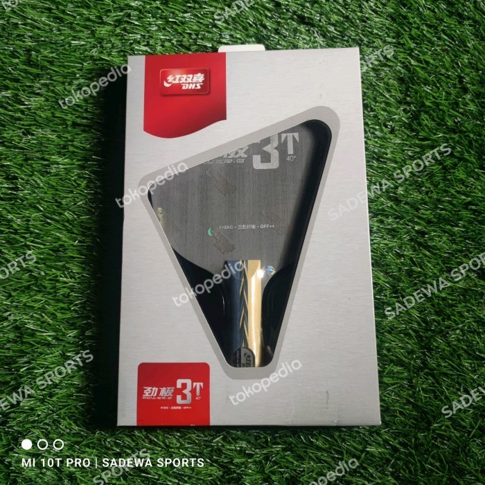 ✅Baru Dhs Pg 3T Alc  Kayu Bet Pingpong Tenis Meja Ofensive Off Kencang Limited