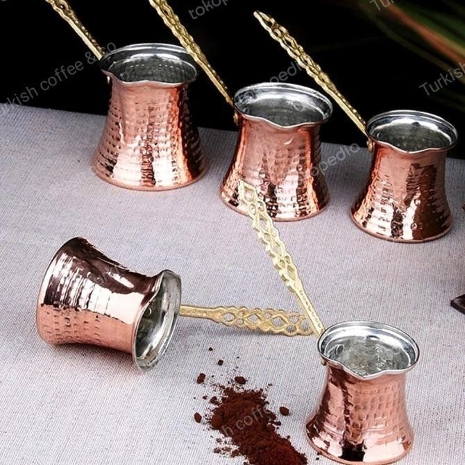 Turkish Coffee Pot / Ibrik /Cezve Tembaga Asli Turki 100 ml , Handmade