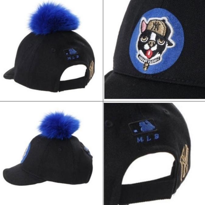 NEW PRODUK MLB KIDS POMPOM POINT BABY CAP 72CPP4841 