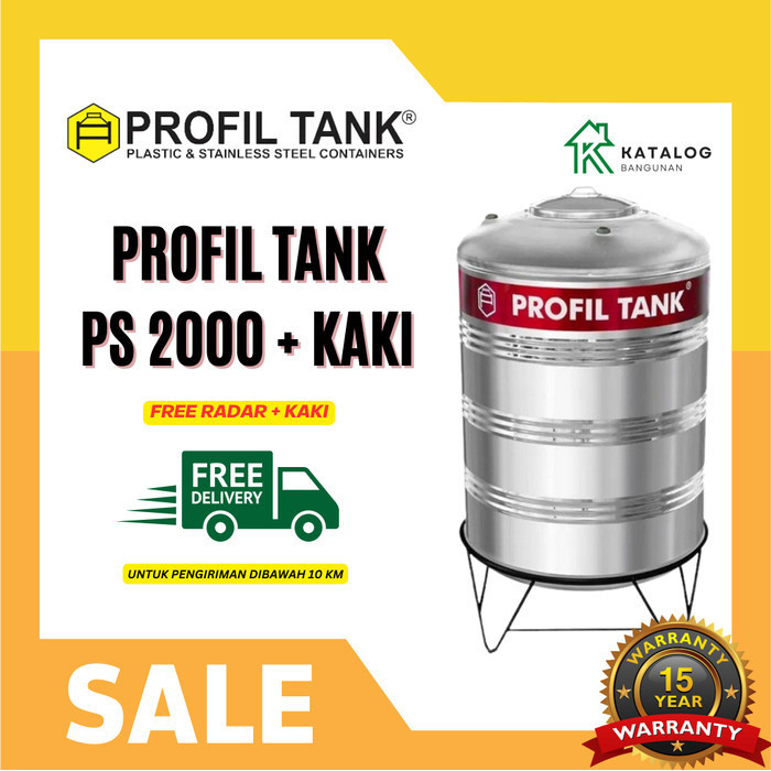 ✅Original Profil Tank Stainless Ps 2000  Kaki - Toren Air Profil 2000 Profon Diskon