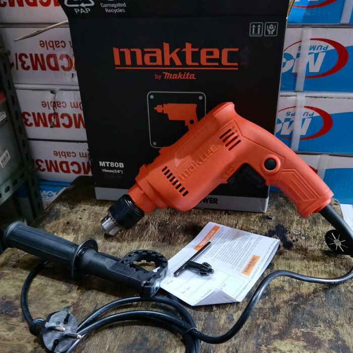 ✨New Maktec Mt80 - Mesin Bor Listrik Drill - Mesin Bor Tembok 2 Arah 13Mm Diskon