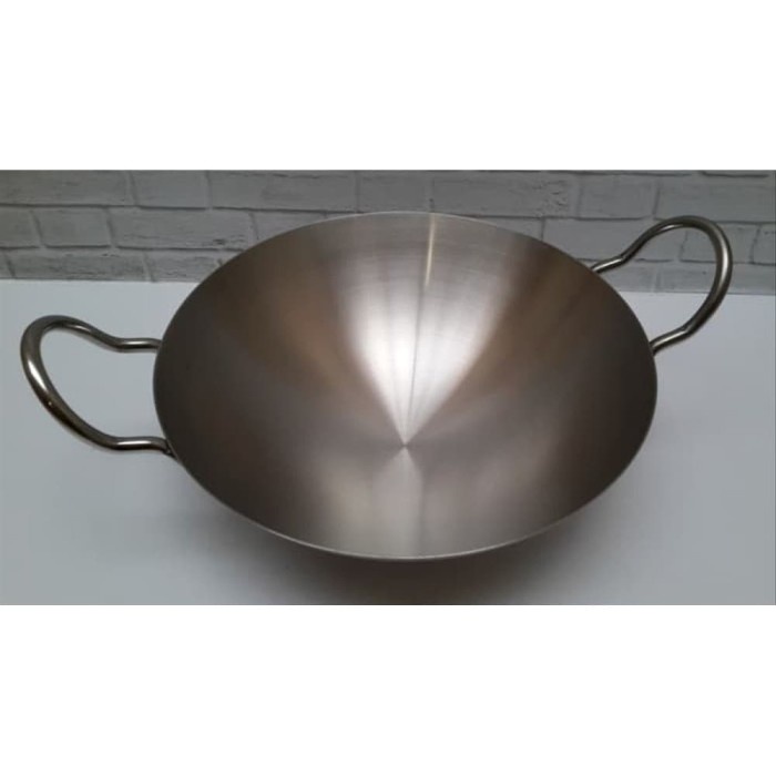 [New Ori] Bima Asian Wok 36 Cm 304 Kuali Wajan Stainless Food Grade Terbaru