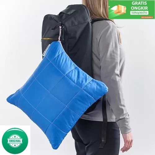 [New Ori] Gd Bantal Selimut Dg Tas Praktis Nyaman Serbaguna 130X190/40X40Cm_Biru Terbatas