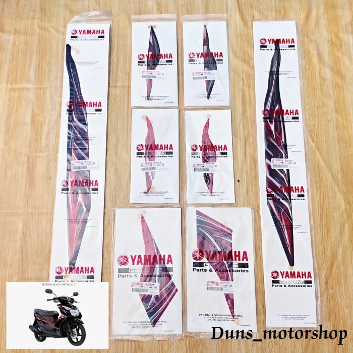 [New] Striping Sticker Grafik Mio Soul Hitam 2010 Original Yamaha Terbatas