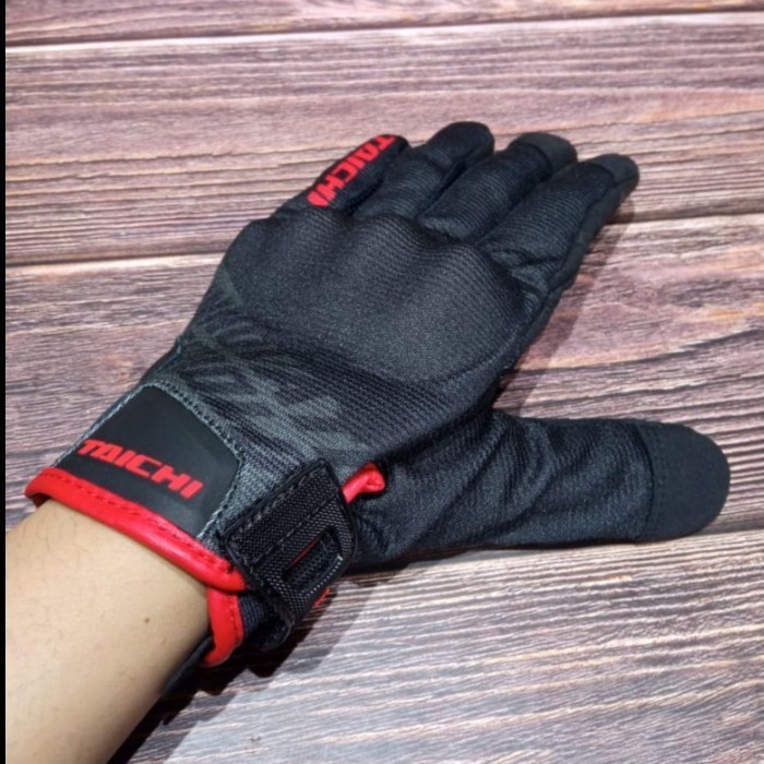 [New] Taichi Glove 437 Black Red  Sarung Tangan Motor  Taichi Original Terbatas