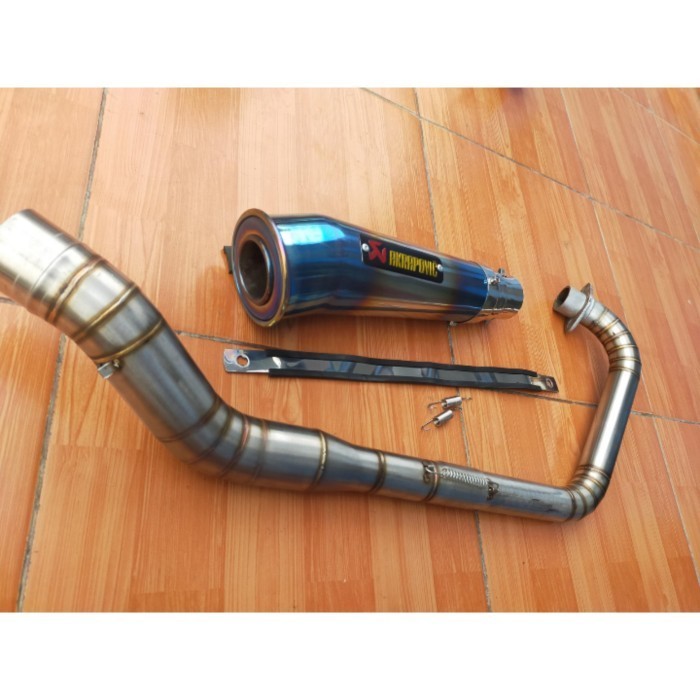 [Original] Knalpot Fulcacing Jupiter Mx 135 Scorpio Akrapovic Megaphone Biru 1 Limited