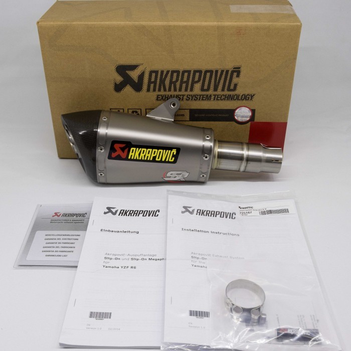 [Original] Knalpot Yamaha Yzf R6 Akrapovic Conical Slip On Original Berkualitas