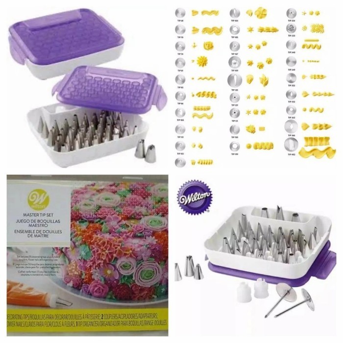 

[New Ori] Spuit Wilton Master 55 Pcs Spuit Wilton Piping Tip Spuit Kue M Wilton Diskon