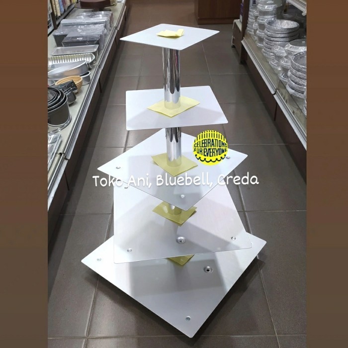 

[New Ori] Cake Stand Square 5 Floors / Stand Kue Pengantin 72 Cm Limited