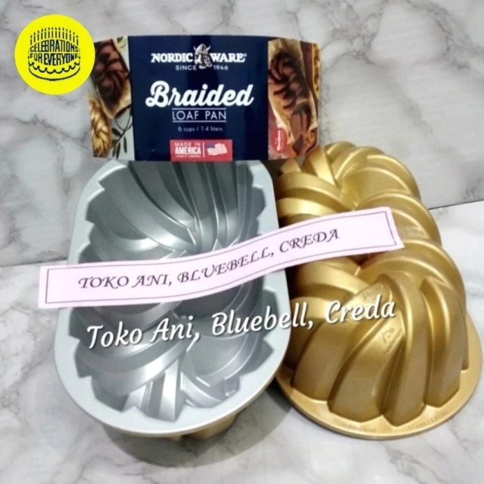 

[New Ori] Nordic Ware Braided Loaf Pan 6 Cups / 4 Liters 25X13.5Cm H 7.5Cm Berkualitas