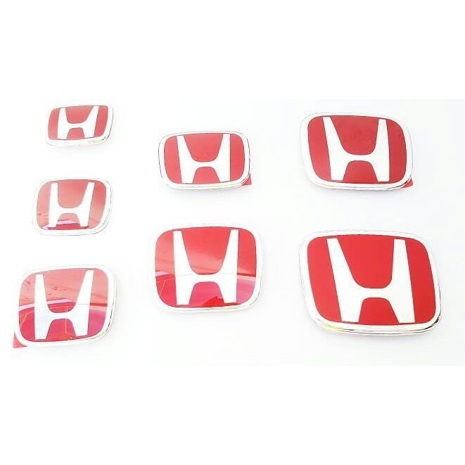 Jdm Style Honda Red Emblem Logo Size 93 X 75Mm Badge 75700-Snw-J01