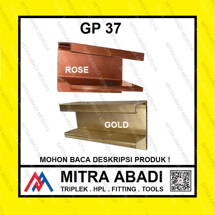PROFIL FRAME HANDLE ALUMUNIUM ALUMINIUM HUBEN GP 37 GP37 GP-37