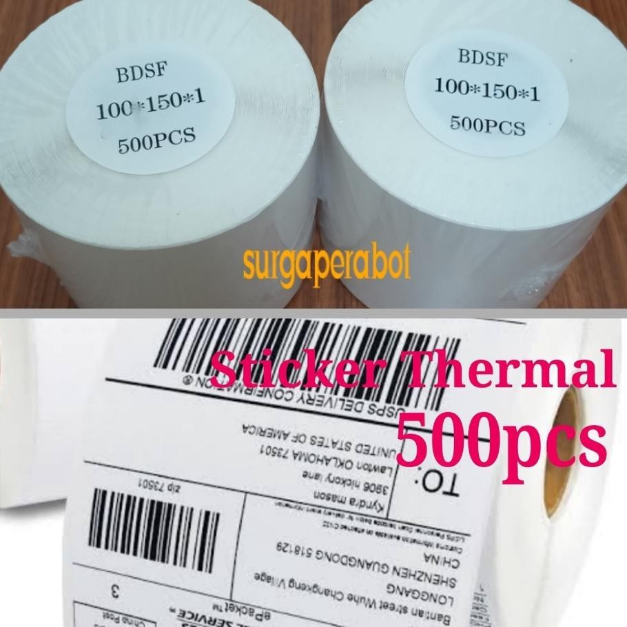 

Kertas Stier Thermal Label Barcode 500 Pcs 100X150 / 10X15 Cm Stiker