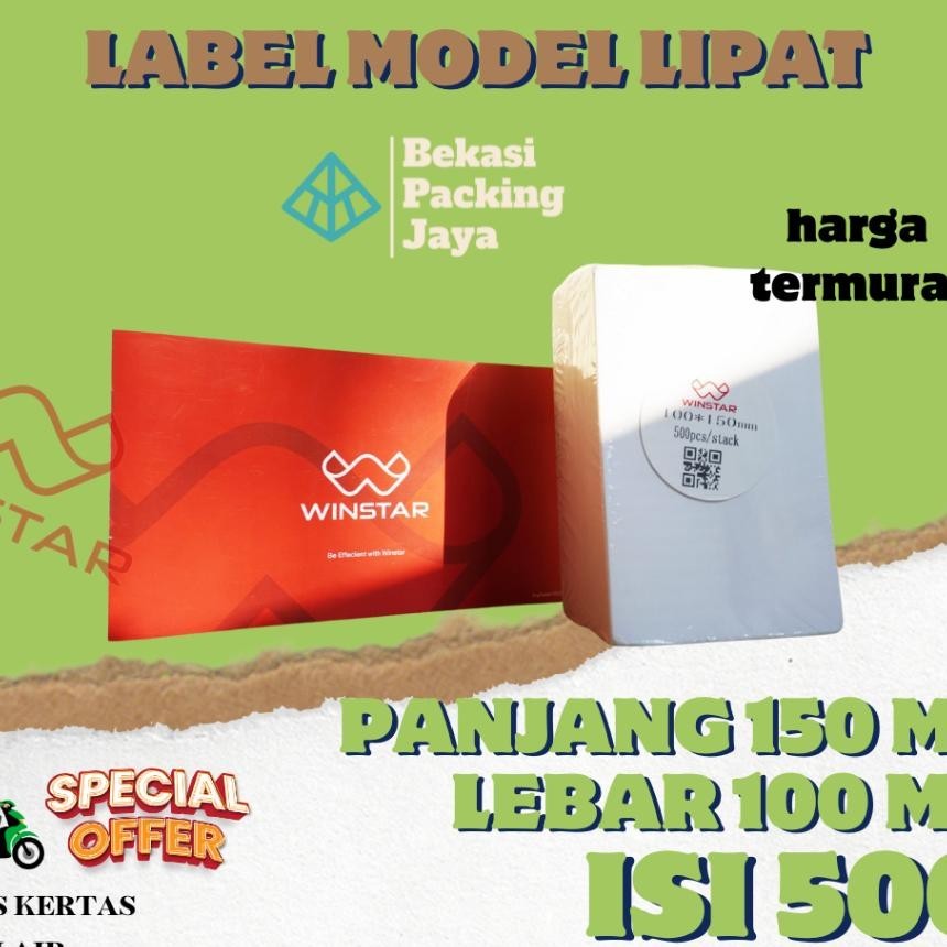 

Kertas Thermal Label Stiker 100X150 Mm Isi 500 A6 El Lipat