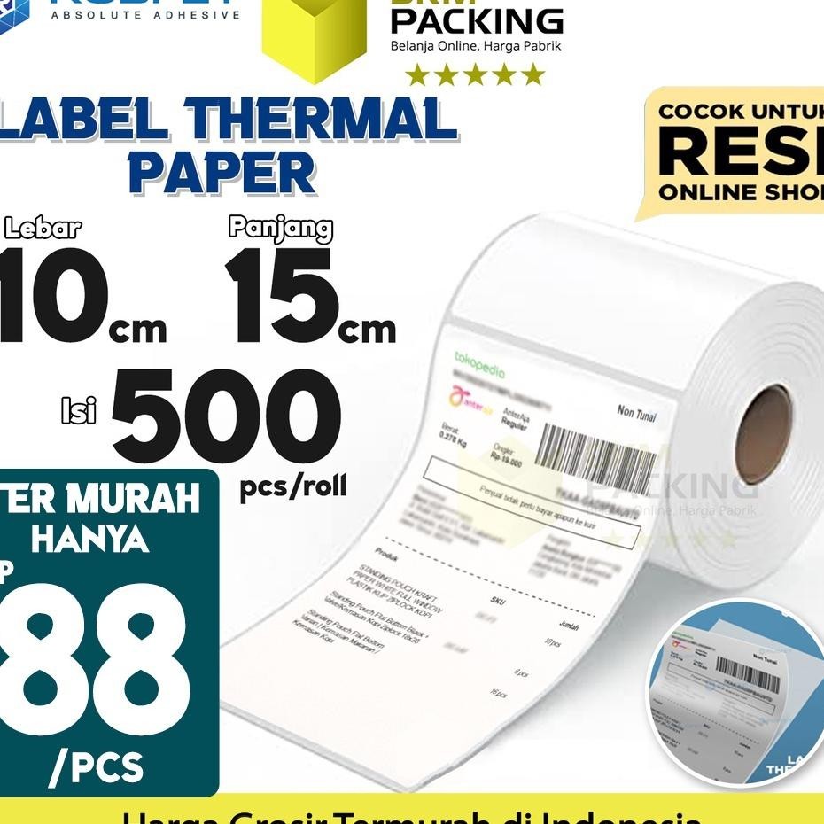 

Label Stiker Thermal R A6 10X15Mm 100X150 Cm Stier Barcode Resi Rusfet Ter