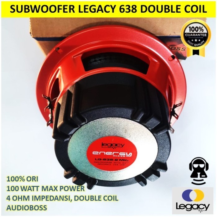 Speaker Subwoofer 6 Inch 6In 6" Legacy 6 638 Lg 638-2 150 Watt