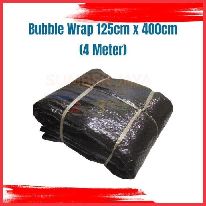 

(SJDS) BUBBLE WRAP 125CM X 400CM 4 METER HITAM / BUBLE WRAP HITAM 4 METERAN