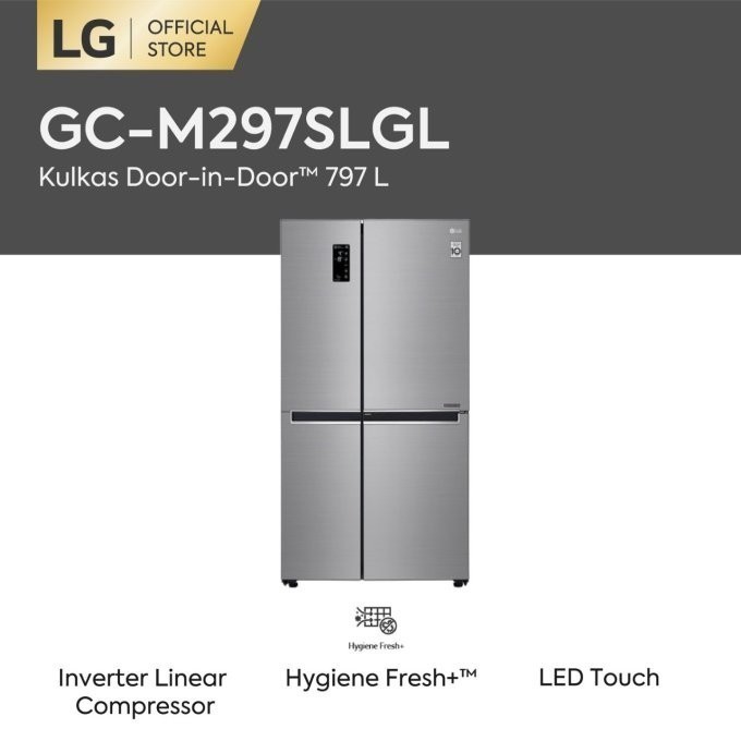 [Baru] Lg Gc-M297Slgl Kulkas Side By Side Door-In-Door™ 885 L Diskon