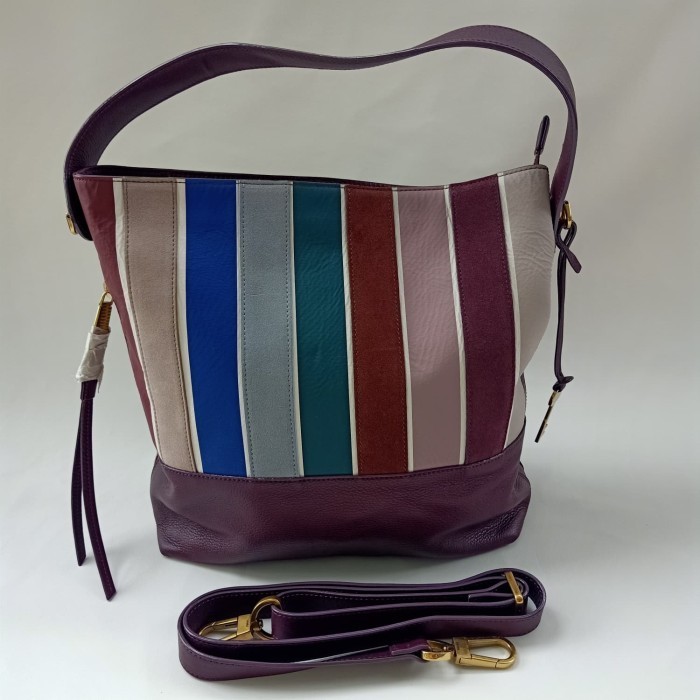 ✅New Tas Wanita Fosil Original - Fosil.Maya Hobo Stripe Multi Limited